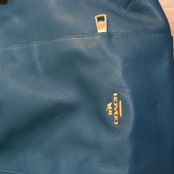 Coach Blue Leather Shoulder Bag - Picture 2 of 7